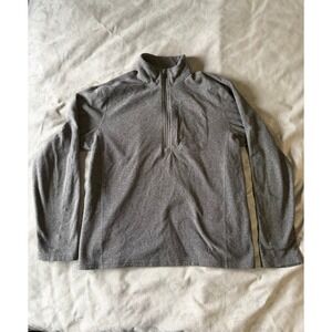 NordicTrack NT Dri Mens Gray Quarter Zip Pullover Fleece Jacket Size M